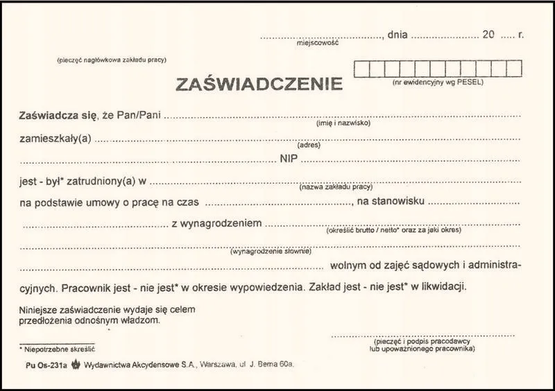 Jak napisać zaświadczenie o zatrudnieniu pracownika bez błędów — praktyczny wzór i wskazówki