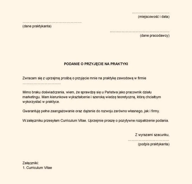 Jak skutecznie napisać podanie o praktyki zawodowe – wzór, który przekona pracodawcę