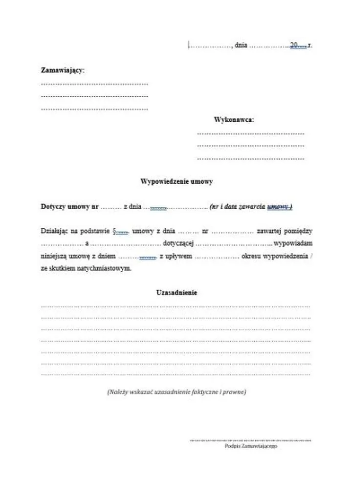 Błędy przy składaniu wypowiedzenia