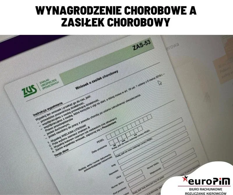 Dokumenty do zasiłku chorobowego ZUS