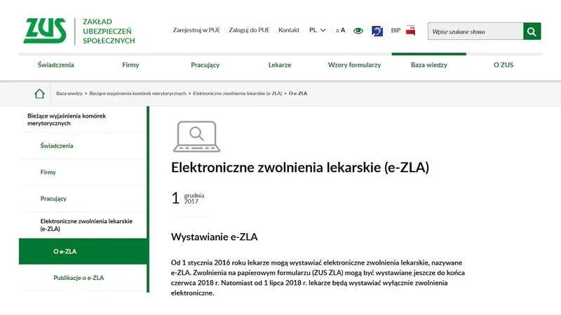 Elektroniczne L4 terminy i zasady