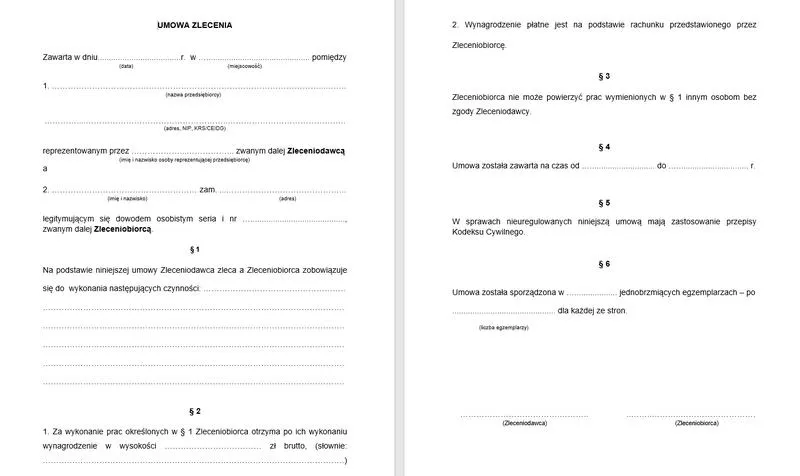 Formularze ZUS dla zleceniobiorcy