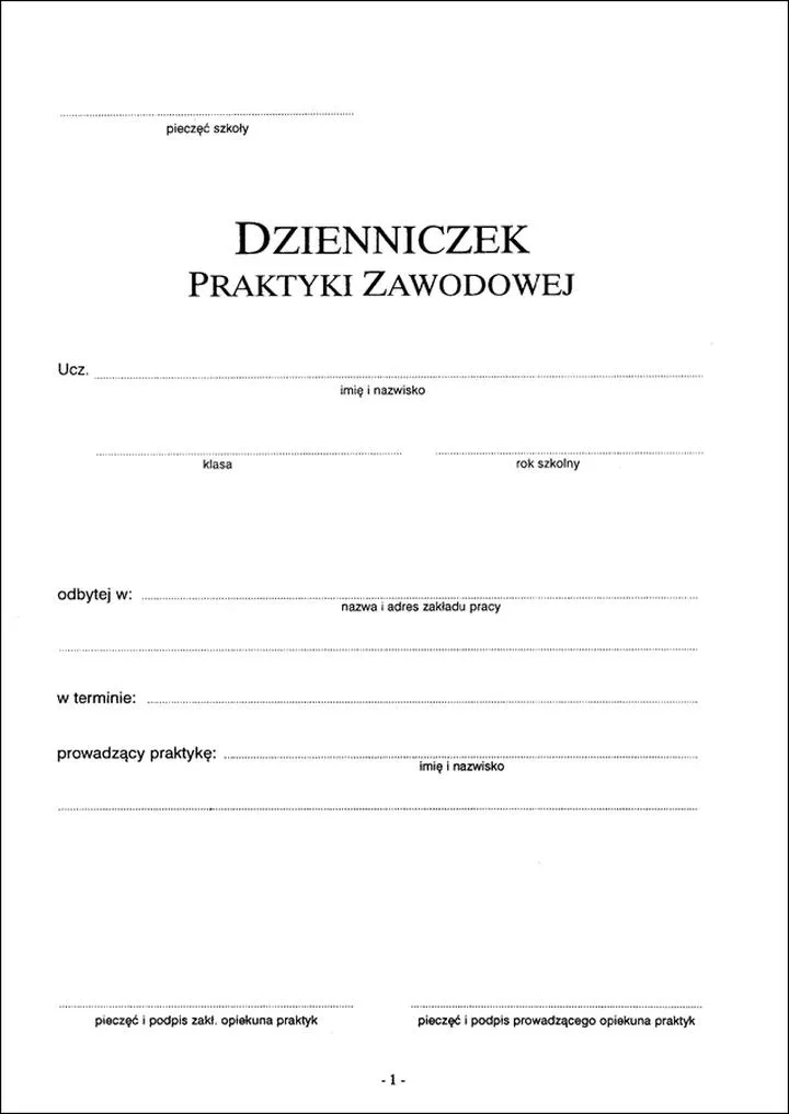 Organizacja wpisów w dzienniku