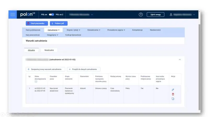 Rodzaje jednostek zatrudnienia