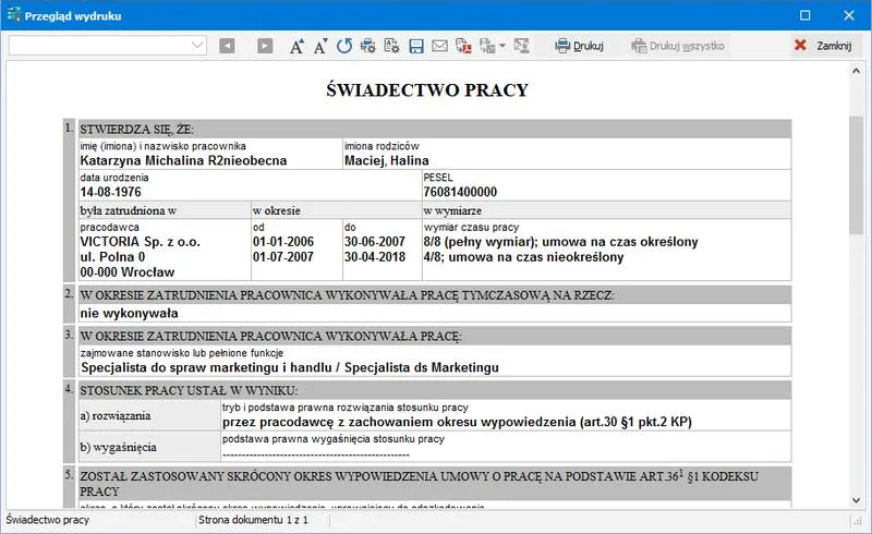 Świadectwo pracy a zmiana miejsca zatrudnienia